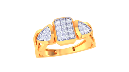 Éclat Mosaïque Audace Gold Ring – 0.27 Ct Bold Diamonds