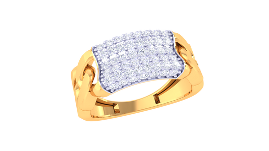 Lumière Panneau Radieux – 0.59 Ct Round Diamond Gold Ring