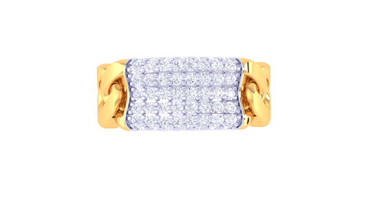 Lumière Panneau Radieux – 0.59 Ct Round Diamond Gold Ring