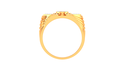 Lumiere Halo Orbitale Gold Ring – 0.35 Ct Round Diamonds