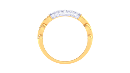 Lumière Panneau Radieux – 0.59 Ct Round Diamond Gold Ring