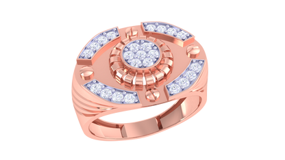 Lumiere Halo Orbitale Gold Ring – 0.35 Ct Round Diamonds