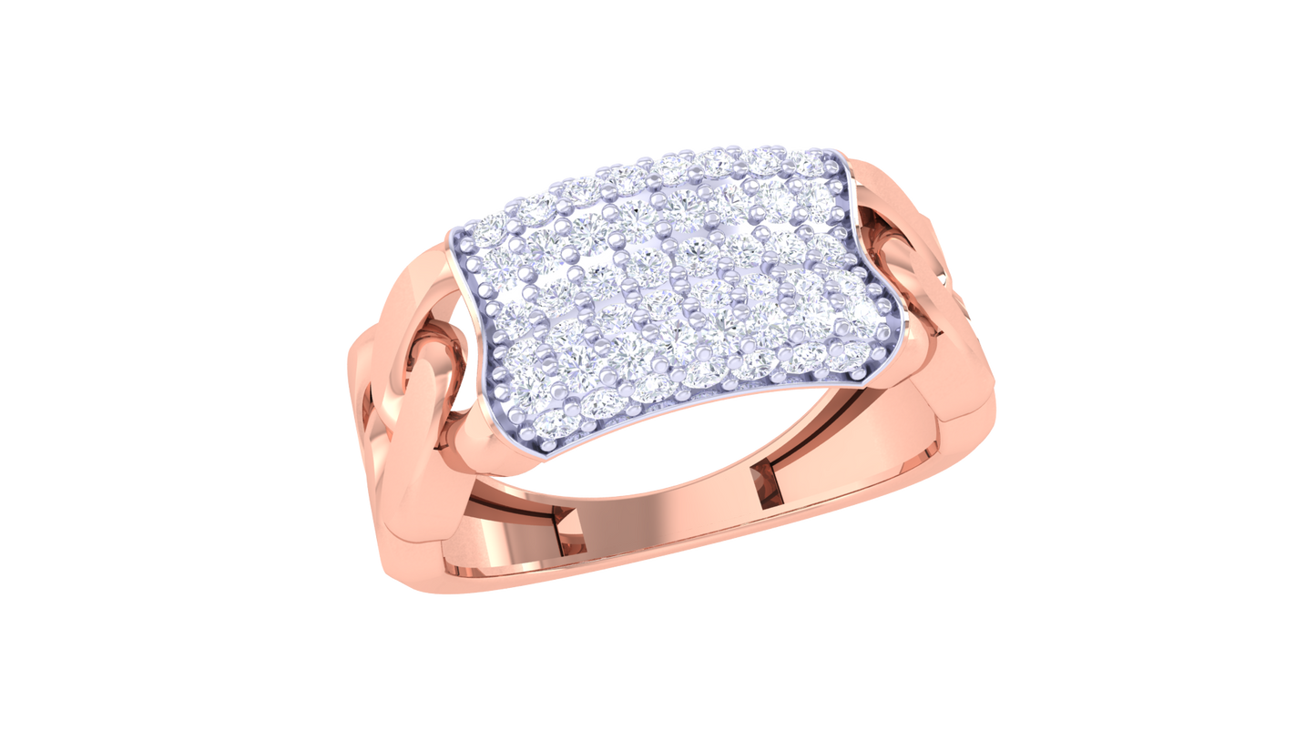 Lumière Panneau Radieux – 0.59 Ct Round Diamond Gold Ring