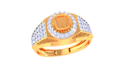 Artisan Médaillon Héritage – 0.52 Ct Round Diamond Gold Ring