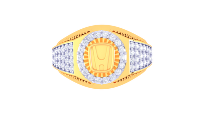 Artisan Médaillon Héritage – 0.52 Ct Round Diamond Gold Ring