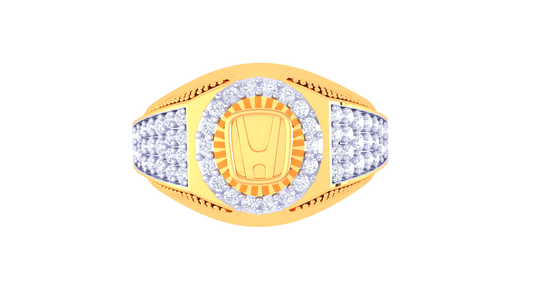 Artisan Médaillon Héritage – 0.52 Ct Round Diamond Gold Ring