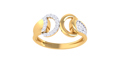 Lumiere Interloop Rose Gold Ring - 0.21 Ct Diamond Accents