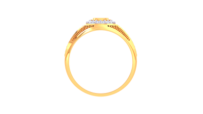 Artisan Médaillon Héritage – 0.52 Ct Round Diamond Gold Ring