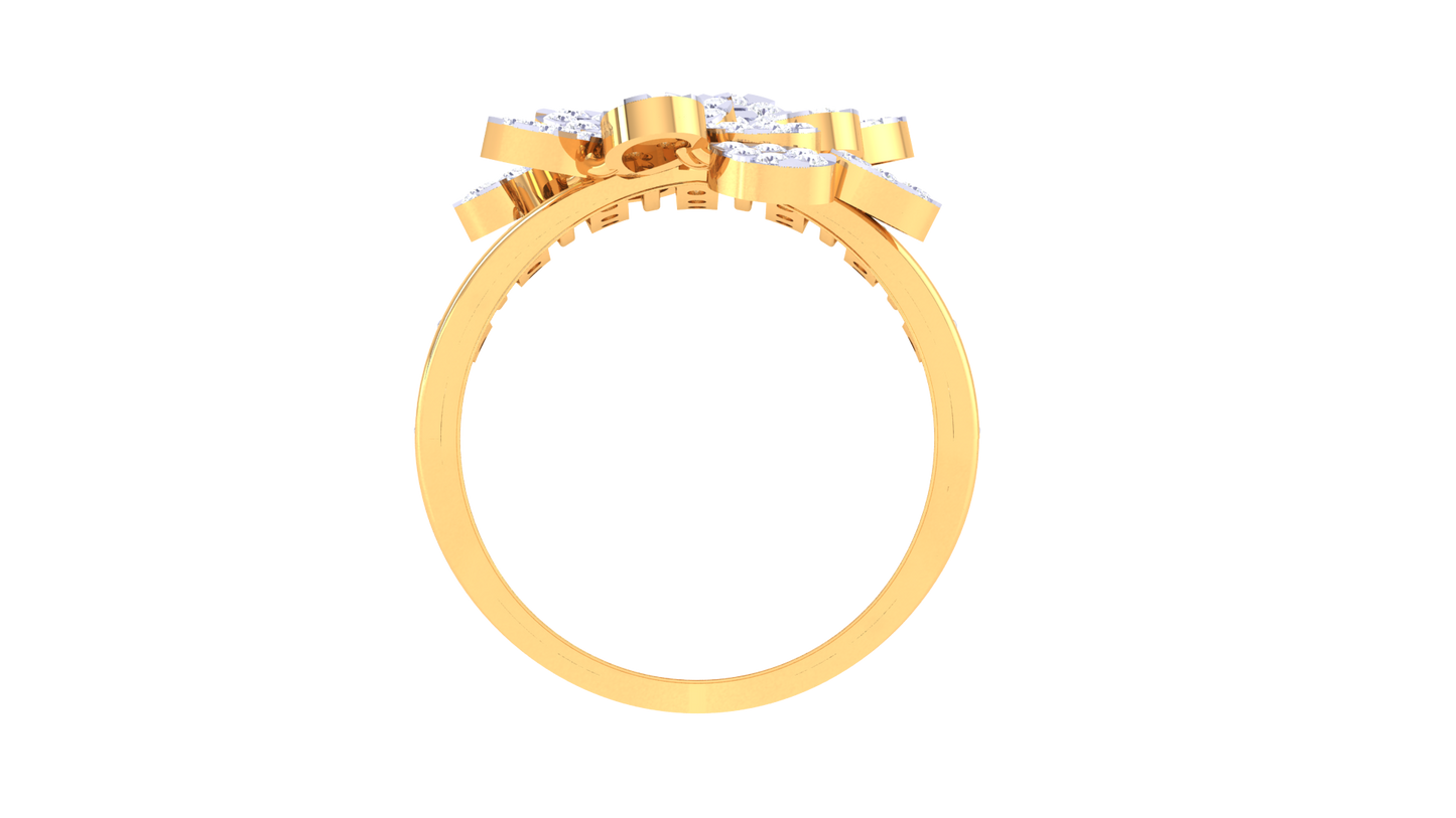 Iconique Empress Cluster Rose Gold Ring - 1.16 Ct Brilliant Cut Diamonds