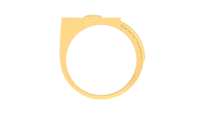 Éclat Motif Audacieux – 0.63 Ct Round Diamond Gold Ring