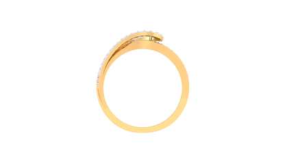 Lumiere Rose Gold Loop Ring – 0.25 Ct Sparkles Pave Set Diamonds