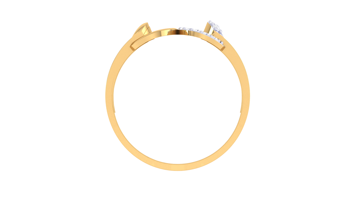 Lumiere Interloop Rose Gold Ring - 0.21 Ct Diamond Accents