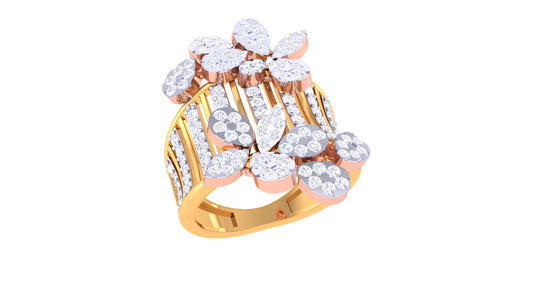 Iconique Empress Cluster Rose Gold Ring - 1.16 Ct Brilliant Cut Diamonds