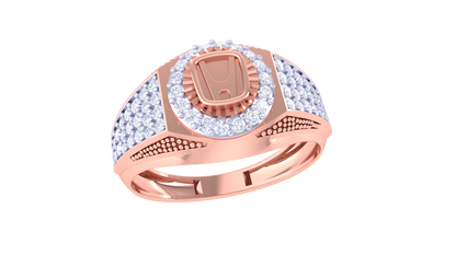 Artisan Médaillon Héritage – 0.52 Ct Round Diamond Gold Ring