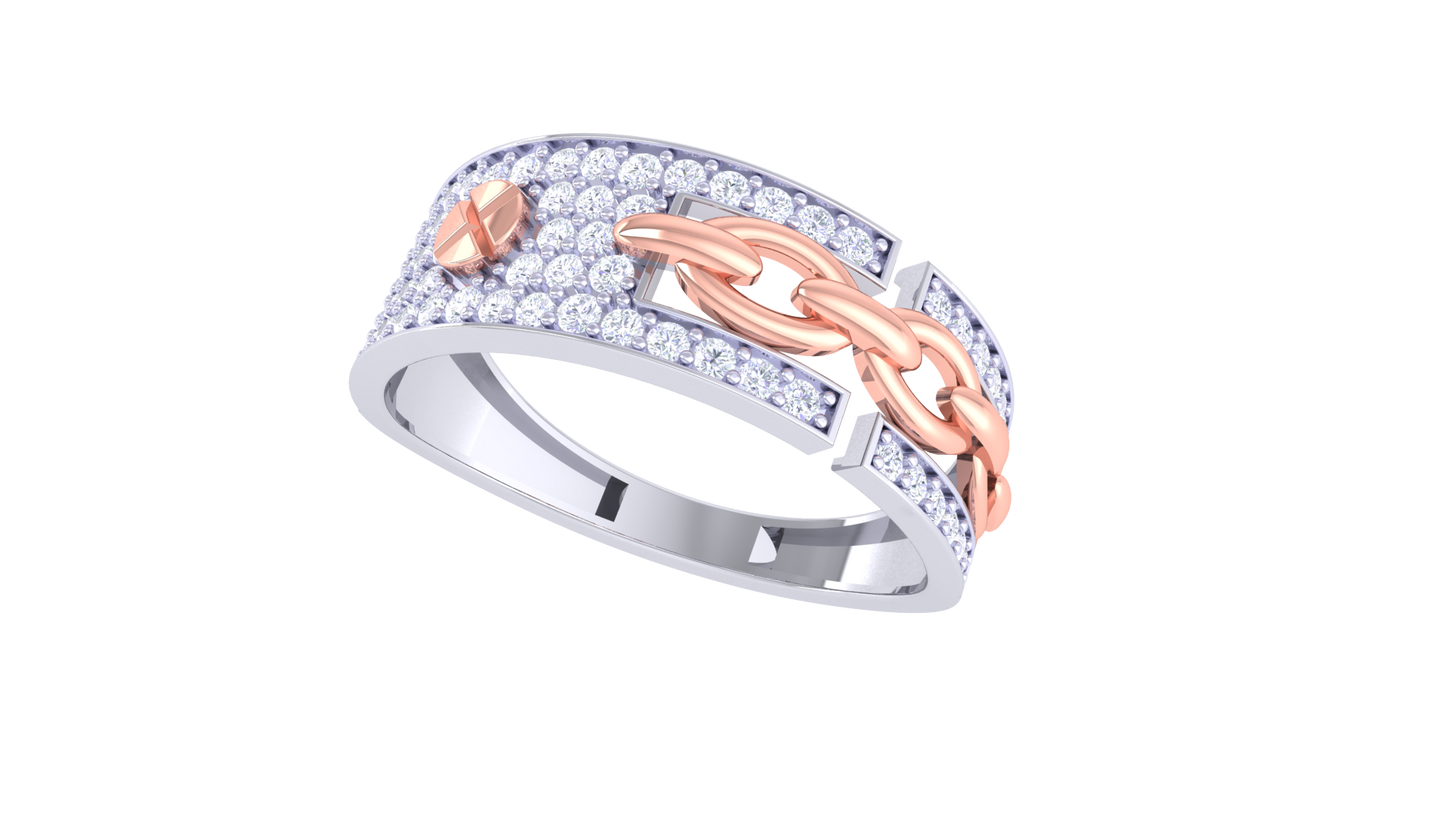 Éclat Chaîne Moderne – 0.56 Ct Diamond Gold Ring