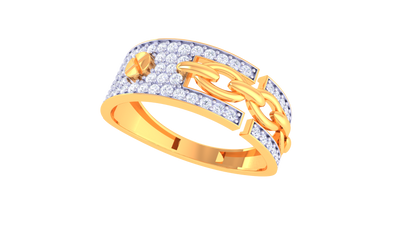 Éclat Chaîne Moderne – 0.56 Ct Diamond Gold Ring