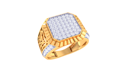 Éclat Octographe Majestueux – 0.9ct Diamond Gold Ring