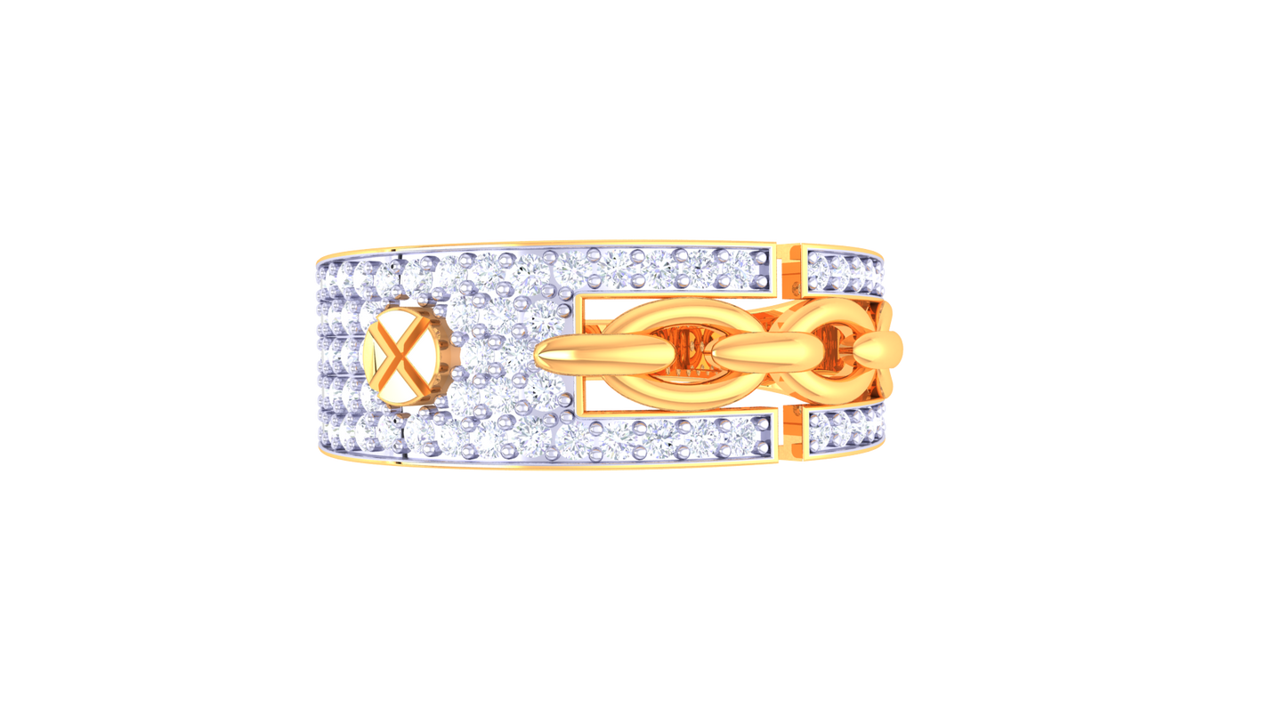 Éclat Chaîne Moderne – 0.56 Ct Diamond Gold Ring