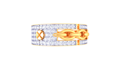 Éclat Chaîne Moderne – 0.56 Ct Diamond Gold Ring