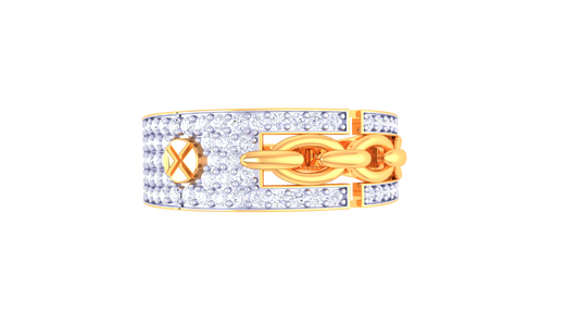 Éclat Chaîne Moderne – 0.56 Ct Diamond Gold Ring