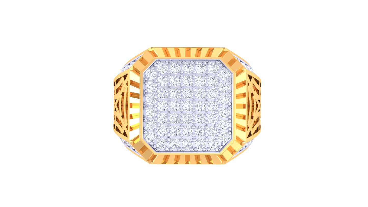 Éclat Octographe Majestueux – 0.9ct Diamond Gold Ring