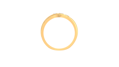 Lumiere Goldden Curved Shank Ring – 0.35 Ct Brilliante Cut Diamonds