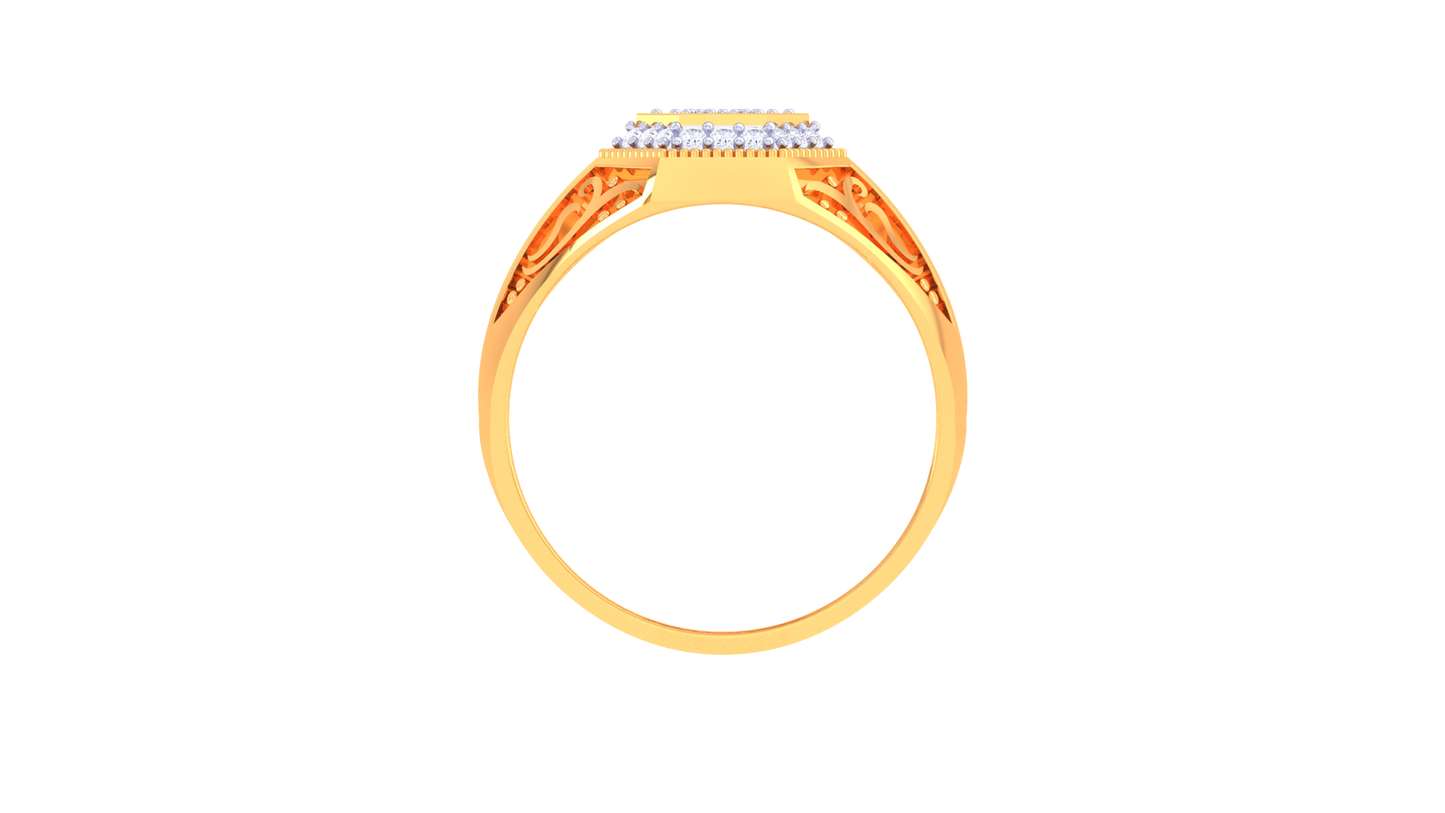 Lumiere Hexa Celeste – 0.29 Ct Round Diamond Gold Ring