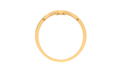 Lumiere Vertical Bloom Gold Ring - 0.41 Ct Diamond Accents