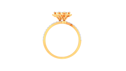Éclat Duo Sphère Gold Ring – 0.55ct Round Diamonds