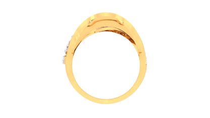 Lumiere Ornate Heritage Ring - 0.47 Ct Diamonds In Sculpted Gold