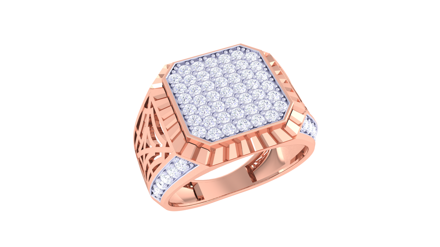 Éclat Octographe Majestueux – 0.9ct Diamond Gold Ring