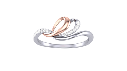 Lumiere Intertwined Radiance Ring In Rose Gold - 0.08 Ct Brilliant Cut Diamonds