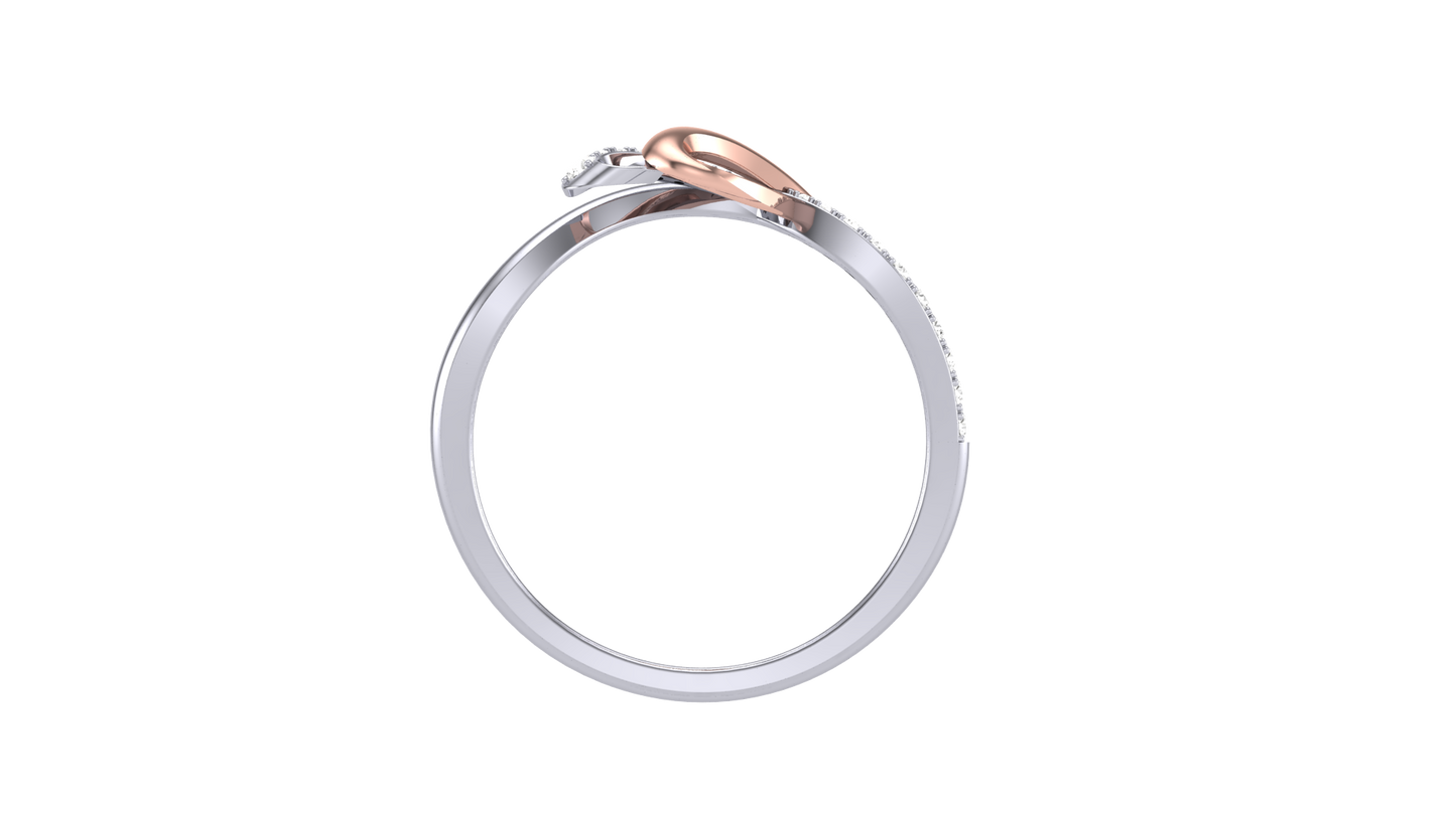 Lumiere Intertwined Radiance Ring In Rose Gold - 0.08 Ct Brilliant Cut Diamonds