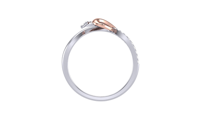Lumiere Intertwined Radiance Ring In Rose Gold - 0.08 Ct Brilliant Cut Diamonds