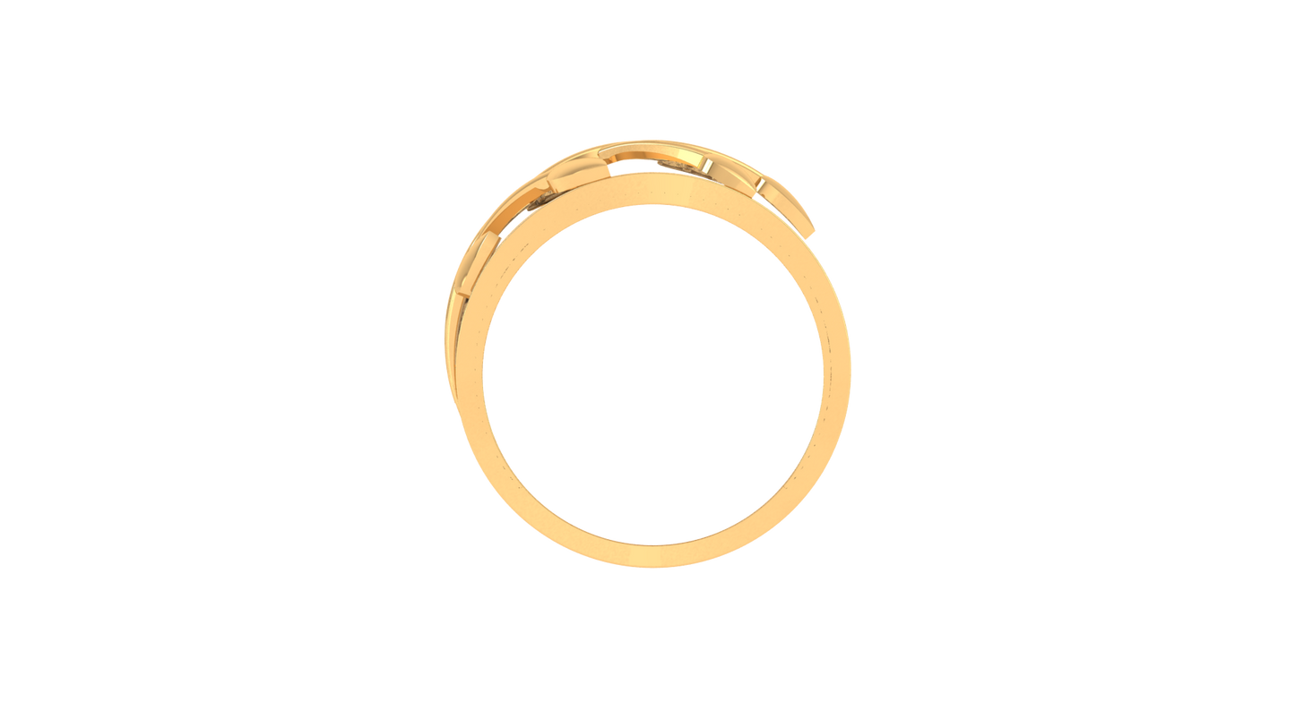 Lumiere Golden Leaf Branch Ring – 1.17 Ct Brilliante Cut Diamonds