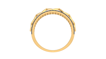 Lumiere Hexa Dome Rose Gold Ring - 1.08 ct Dazzling Diamond