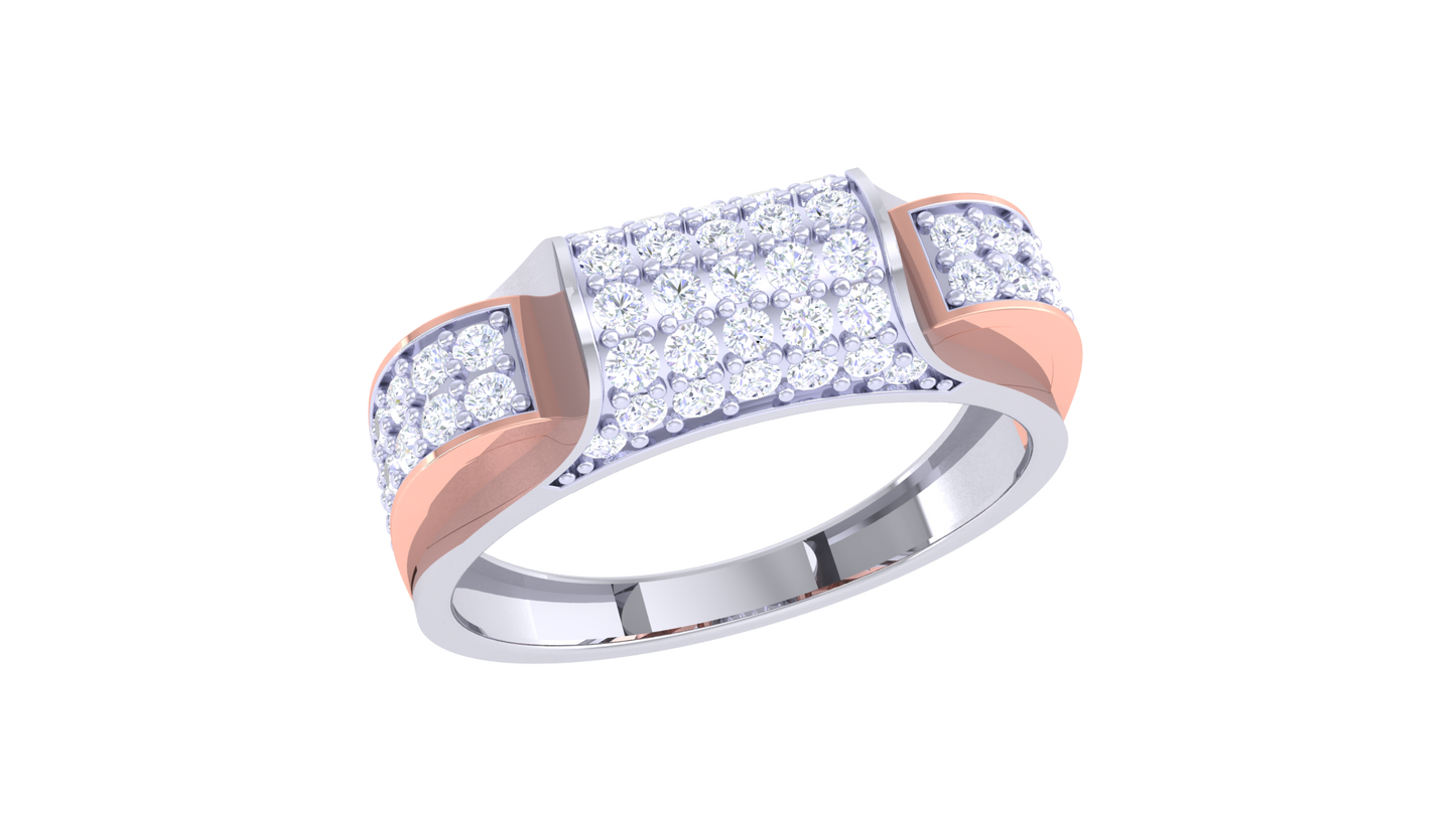 Éclat Pavé Élément – 0.75 Ct Diamond Gold Ring