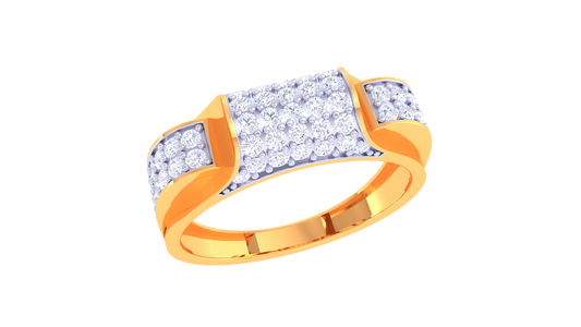 Éclat Pavé Élément – 0.75 Ct Diamond Gold Ring