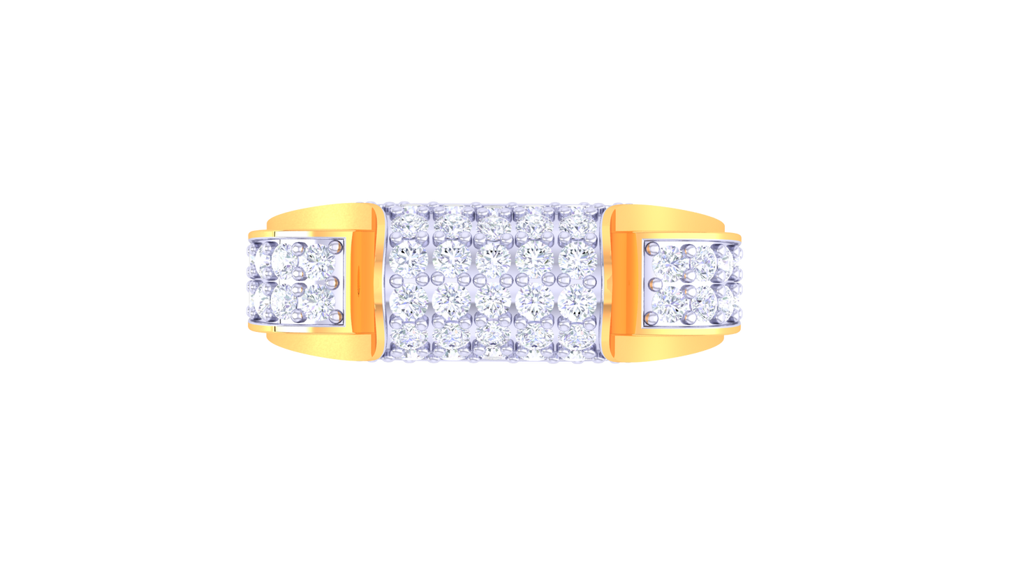 Éclat Pavé Élément – 0.75 Ct Diamond Gold Ring