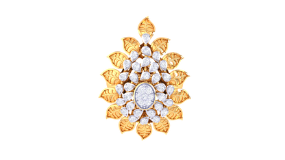 Iconique Ornate Bloom RingIn Rose Gold – 0.32 Ct Diamond Elegance