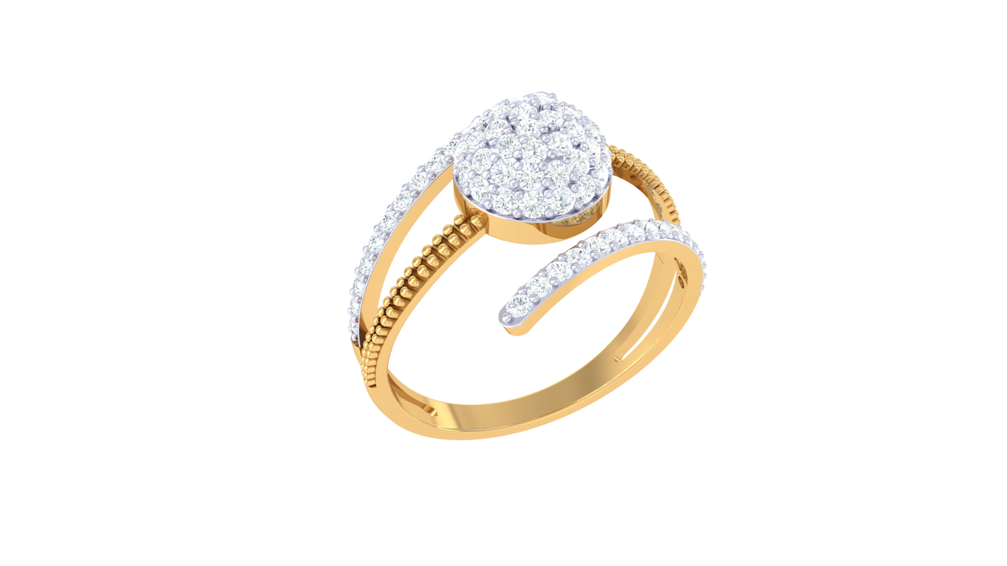 Eclat Embrace Ring In Gold – 0.49 Ct Sparkling Diamonds