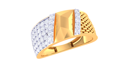 Lumière Facette Radiance – 0.6 Ct Round Diamond Gold Ring