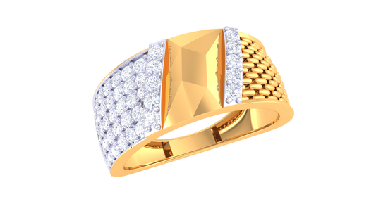 Lumière Facette Radiance – 0.6 Ct Round Diamond Gold Ring