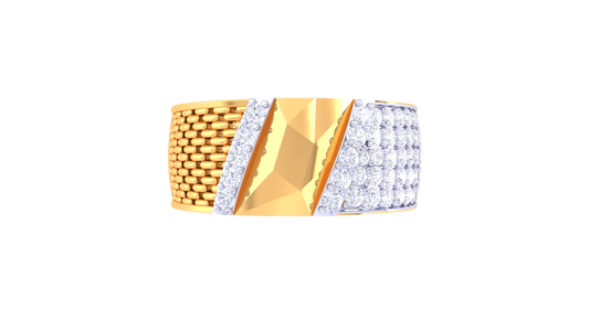 Lumière Facette Radiance – 0.6 Ct Round Diamond Gold Ring