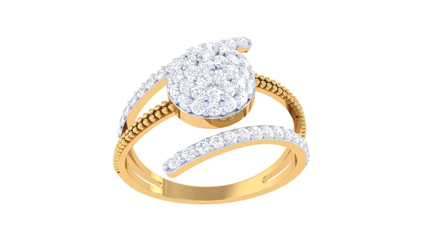 Eclat Embrace Ring In Gold – 0.49 Ct Sparkling Diamonds