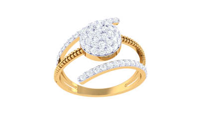 Eclat Embrace Ring In Gold – 0.49 Ct Sparkling Diamonds