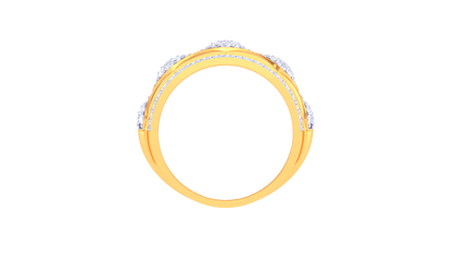 Éclat Mosaïque Geometric Rose Gold Ring – 1.01 Ct SquareCut Diamonds