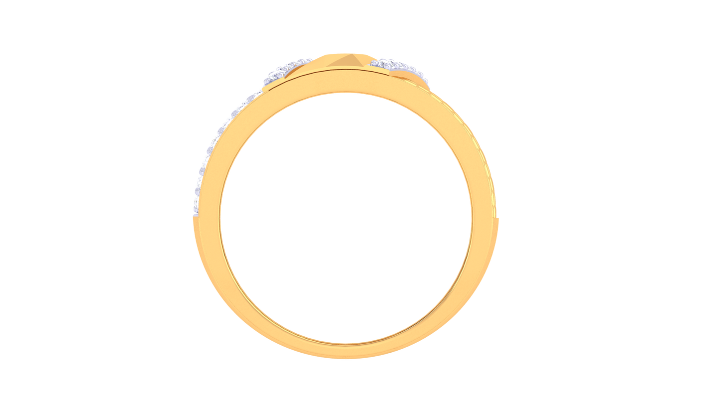 Lumière Facette Radiance – 0.6 Ct Round Diamond Gold Ring