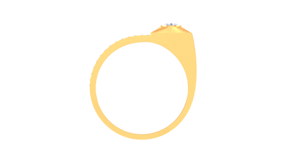 Iconique Apex Solitaire Golden Band – 0.60 Ct Round Diamond Ring