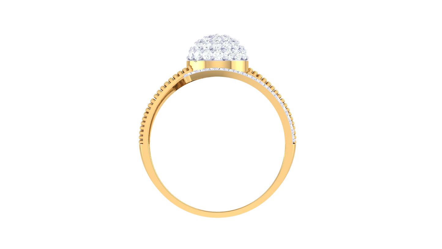 Eclat Embrace Ring In Gold – 0.49 Ct Sparkling Diamonds